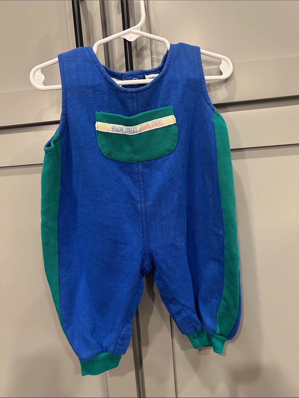 6/9 month Sesame Street colorblock romper